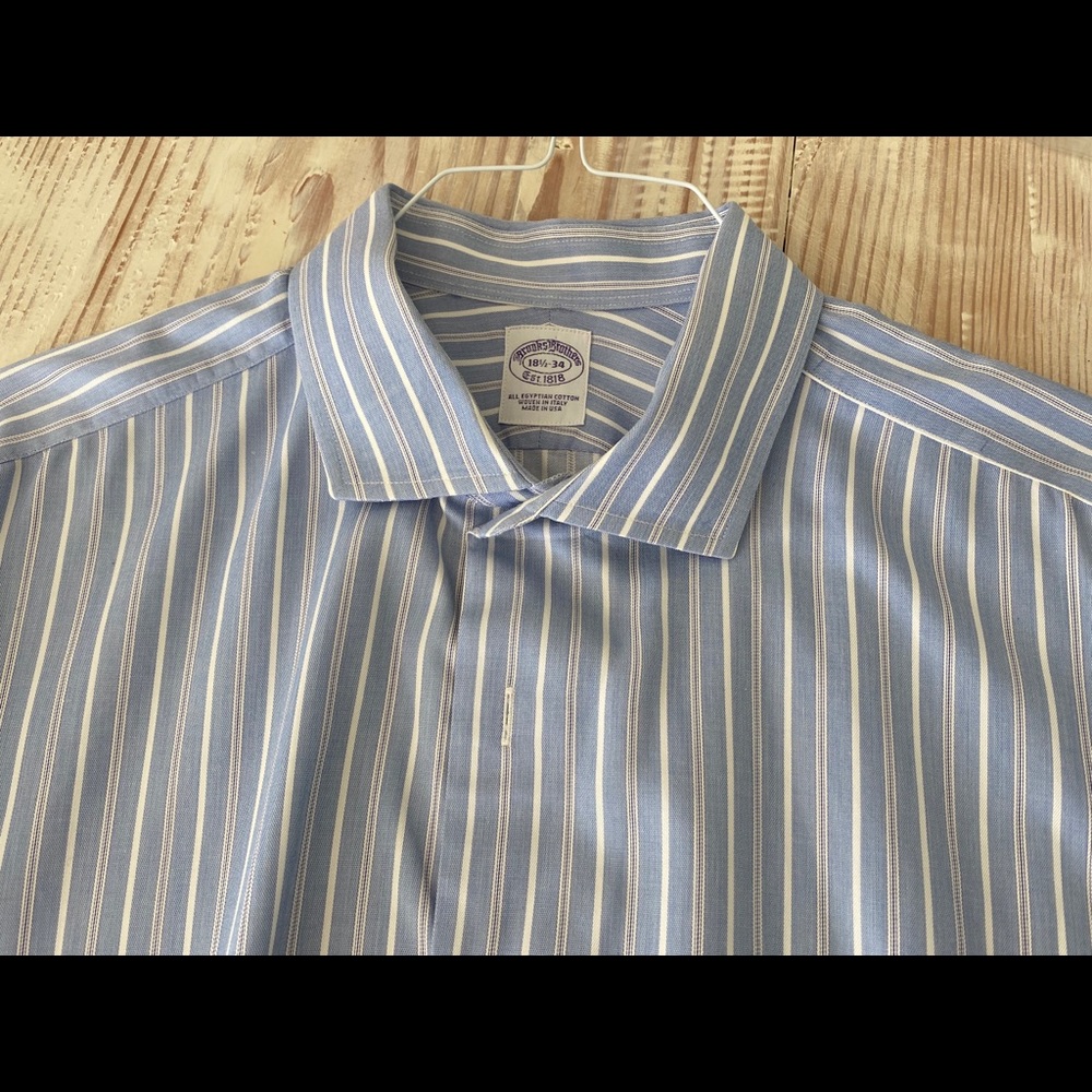 BROOKS BROTHERS French Cuff Dress Shirt 18.5 34